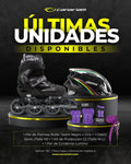 Promo: Roller Team (Gris x Negro) + Casco Sonic (Talla M) + Kit C2 Morado (Talla: M / L) + 1  Par de Cordones Lúmino