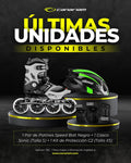 Promo: Patín Speed Bolt Negro + Casco Sonic (Talla S) + Kit de Protección C2 (Talla: XS)