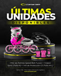 Promo: Patín Speed Bolt Fucsia + Casco Sonic (Talla M) + Kit de Protección C2 (Talla: M / L)